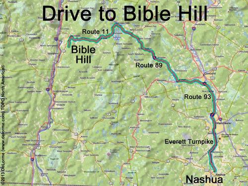 Bible Hill drive route