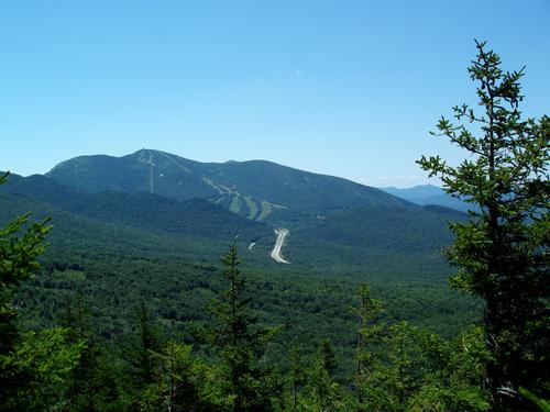 view of Cannon Mountain from Scarface Mountain in New Hampshire