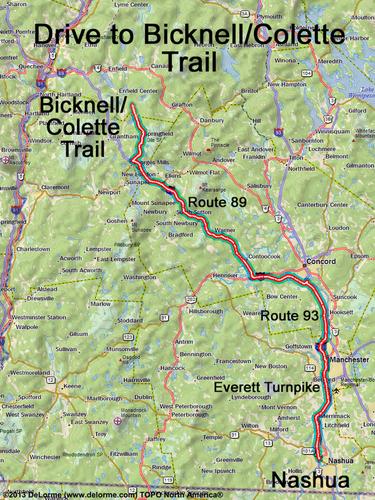 Bicknell/Colette Trail drive route