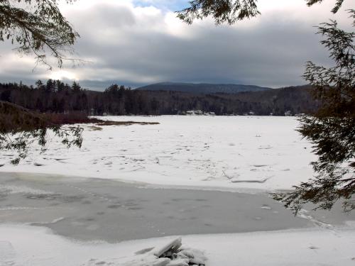 Crystal Lake in January at Bicknell/Colette Trail in southern New Hampshire