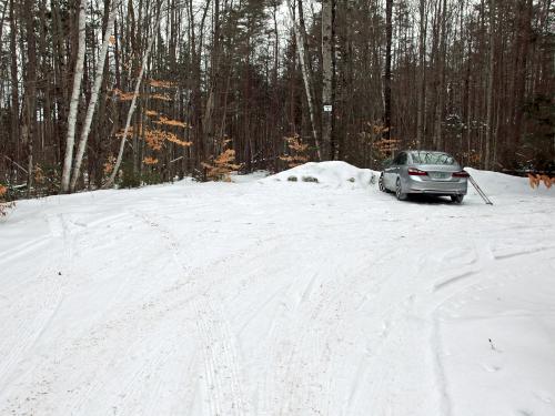 parking in January at Bicknell/Colette Trail in southern New Hampshire