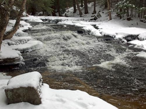 rapids in January on Bicknell Brook beside the Bicknell/Colette Trail in southern New Hampshire