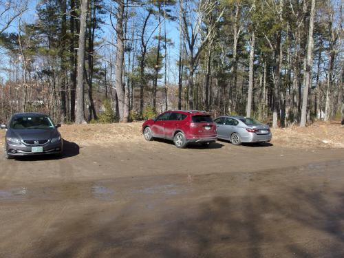 parking in March on Birch Hill in southern New Hampshire