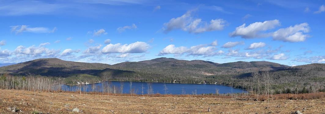 panoramic view in November at Birch Ridge in eastern New Hampshire