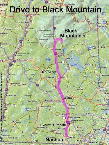 Black Mountain drive route
