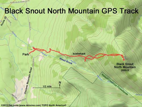 Black Snout North Mountain gps track