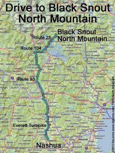 Black Snout North Mountain drive route
