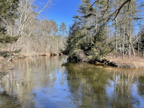 Blackwater River in March at Blackwater River Loop near Hopkinton in southern New Hampshire