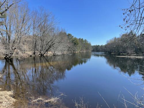 Contoocook River in March at Blackwater River Loop near Hopkinton in southern New Hampshire