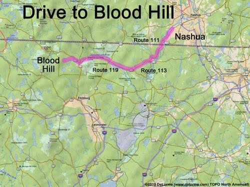 Blood Hill drive route