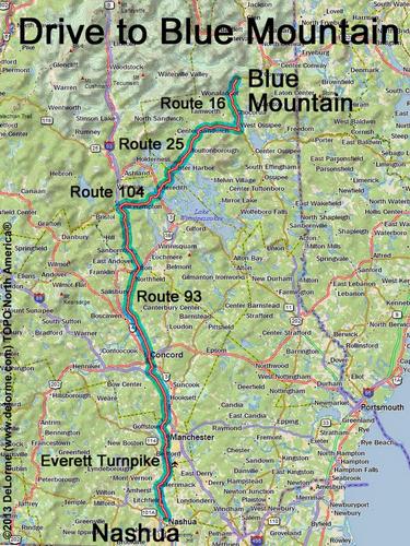 Blue Mountain drive route