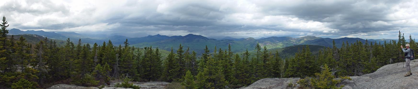 180-degree panoramic view from the Middle Sister Trail near Blue Mountain in the White Mountains of New Hampshire