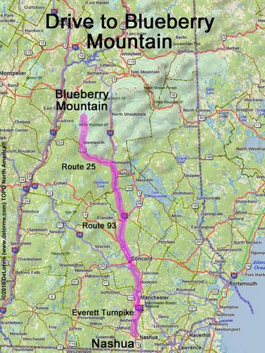 Blueberry Mountain drive route