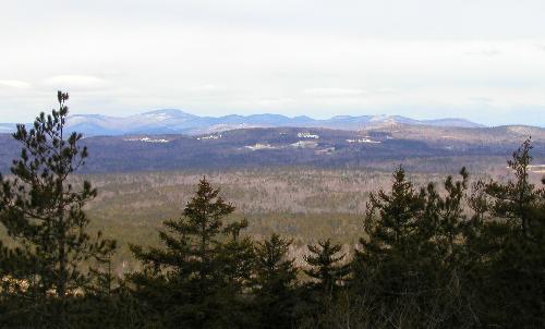view in April from Blue Job Mountain in New Hampshire