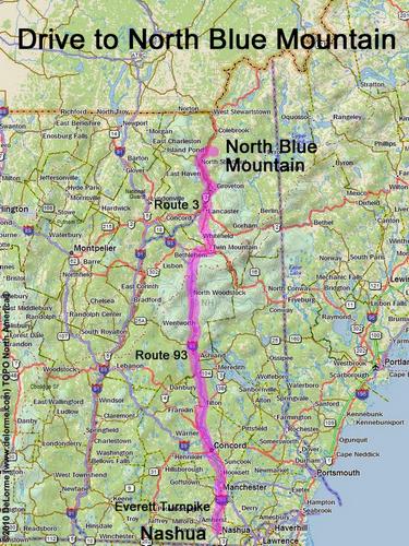 North Blue Mountain drive route