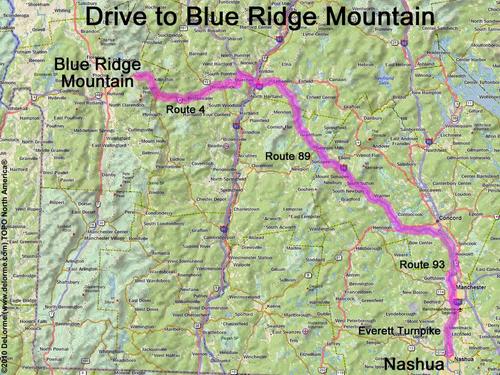 Blue Ridge Mountain drive route