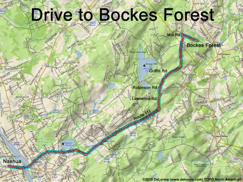 Bockes Forest drive route