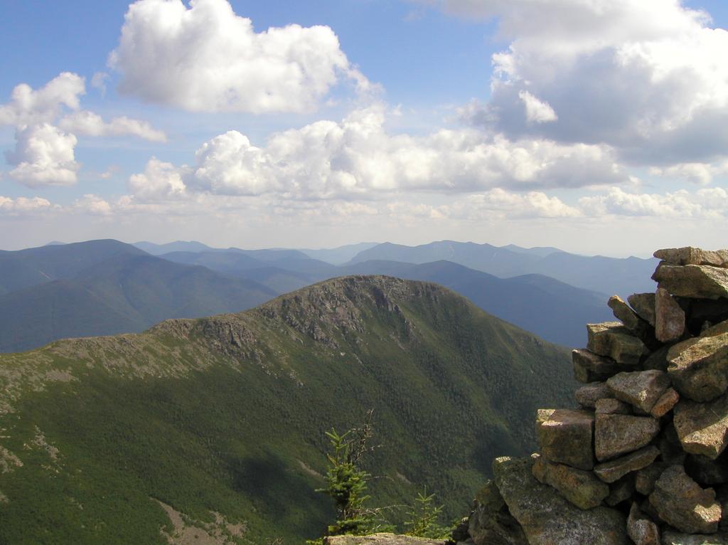 view of Bondcliff in July from West Bond Mountain in New Hampshire