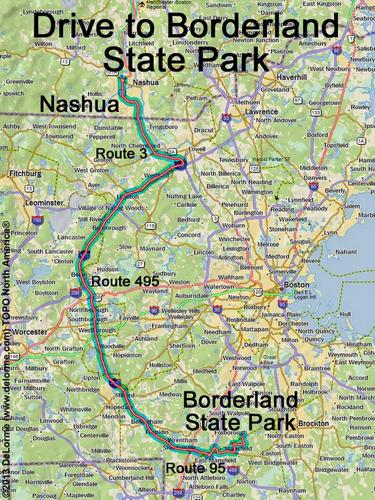Borderland State Park drive route