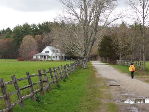 Smith Farm House beside the Pond Walk at Borderland State Park in eastern Massachusetts