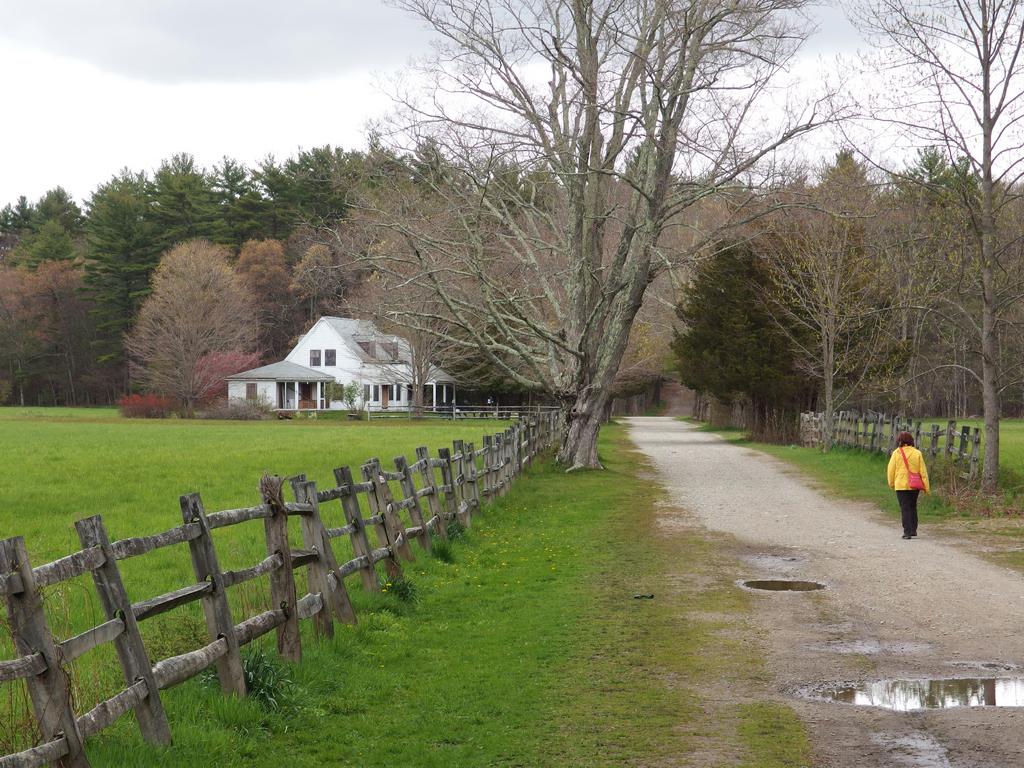 The Pond Walk goes past the old Smith Farm House at Borderland State Park in eastern Massachusetts