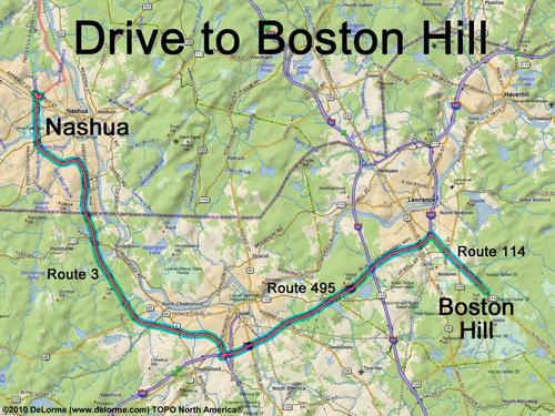 Boston Hill drive route