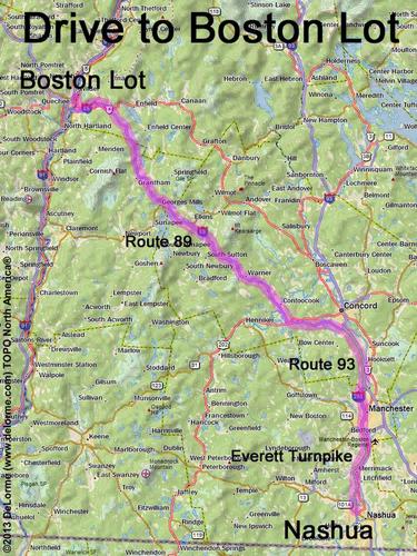 Boston Lot drive route