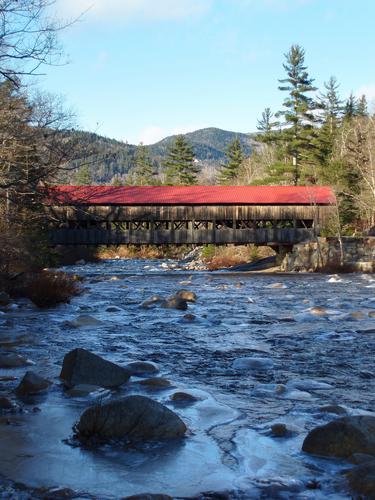 Albany Covered Bridge in November near Boulder Loop in New Hampshire