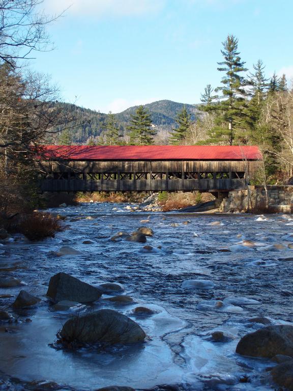 Albany Covered Bridge in November near Boulder Loop in New Hampshire