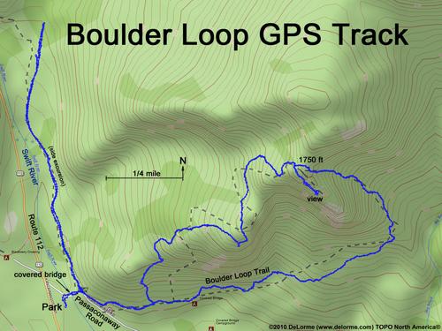 GPS track to Boulder Loop in New Hampshire