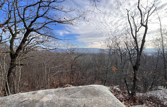 view in December at The Boulders in western MA