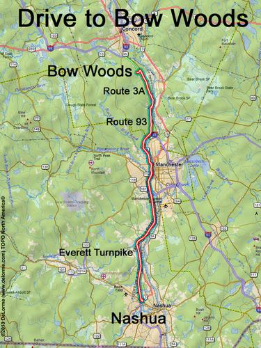 Bow Woods drive route