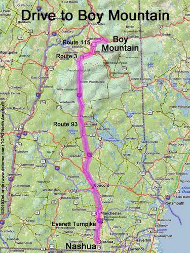 Boy Mountain drive route