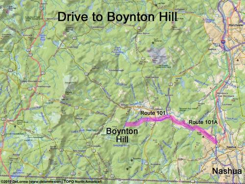 Boynton Hill drive route
