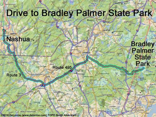 Bradley Palmer State Park drive route