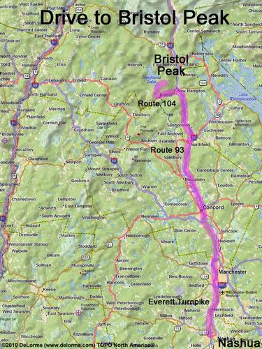 Bristol Peak drive route