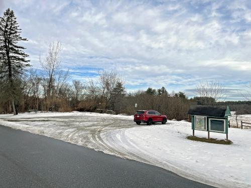 parking in January at Broadview Farm Conservation Area in southern NH