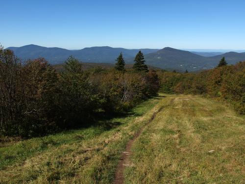 view toward Vermont's southwestern mountains from Bromley Mountain in southern Vermont