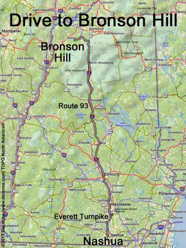 Bronson Hill drive route
