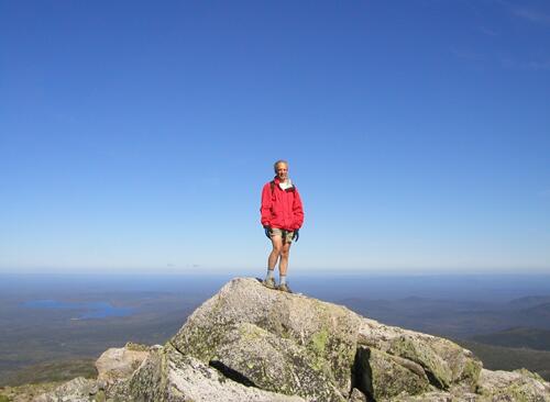 Fred in September on the summit of North Brother Mountain in Maine