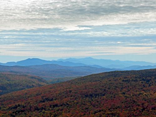 view south in September toward the Green Mountains from Brousseau Mountain in northeast Vermont