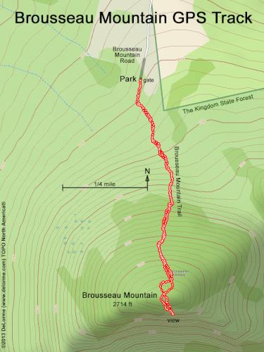 Brousseau Mountain gps track
