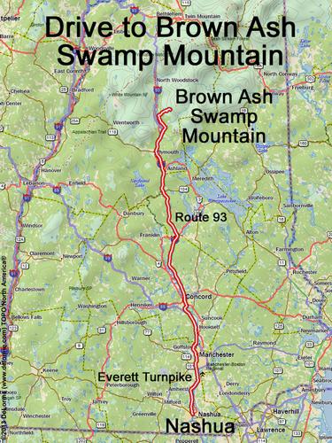 Brown Ash Swamp Mountain drive route