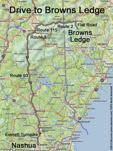Browns Ledge drive route