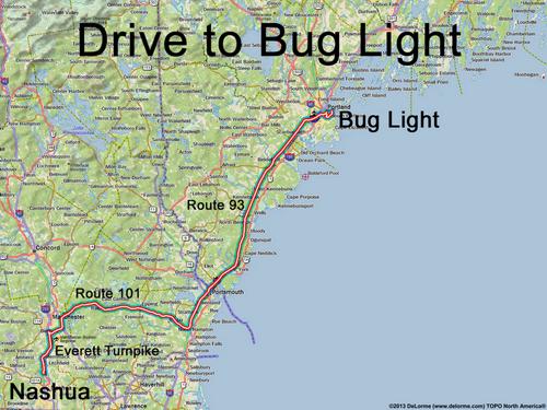 Bug Light drive route