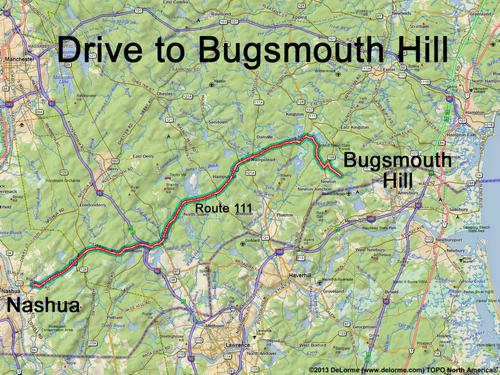 Bugsmouth Hill drive route
