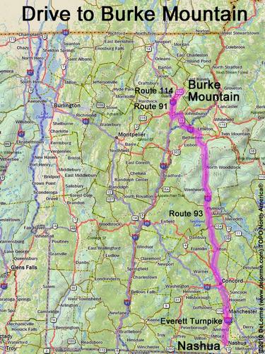Burke Mountain drive route