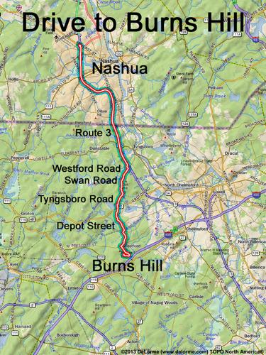 Burns Hill drive route