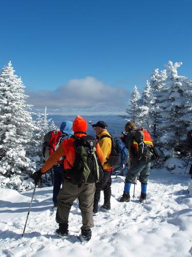 hikers on Mount Cabot in New Hampshire