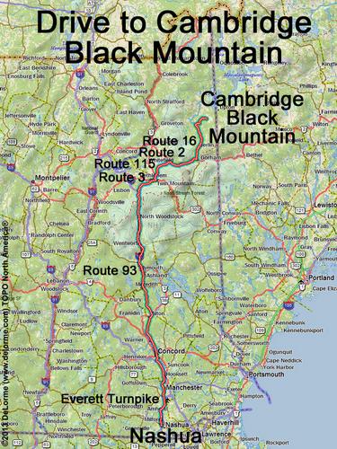 Cambridge Black Mountain drive route